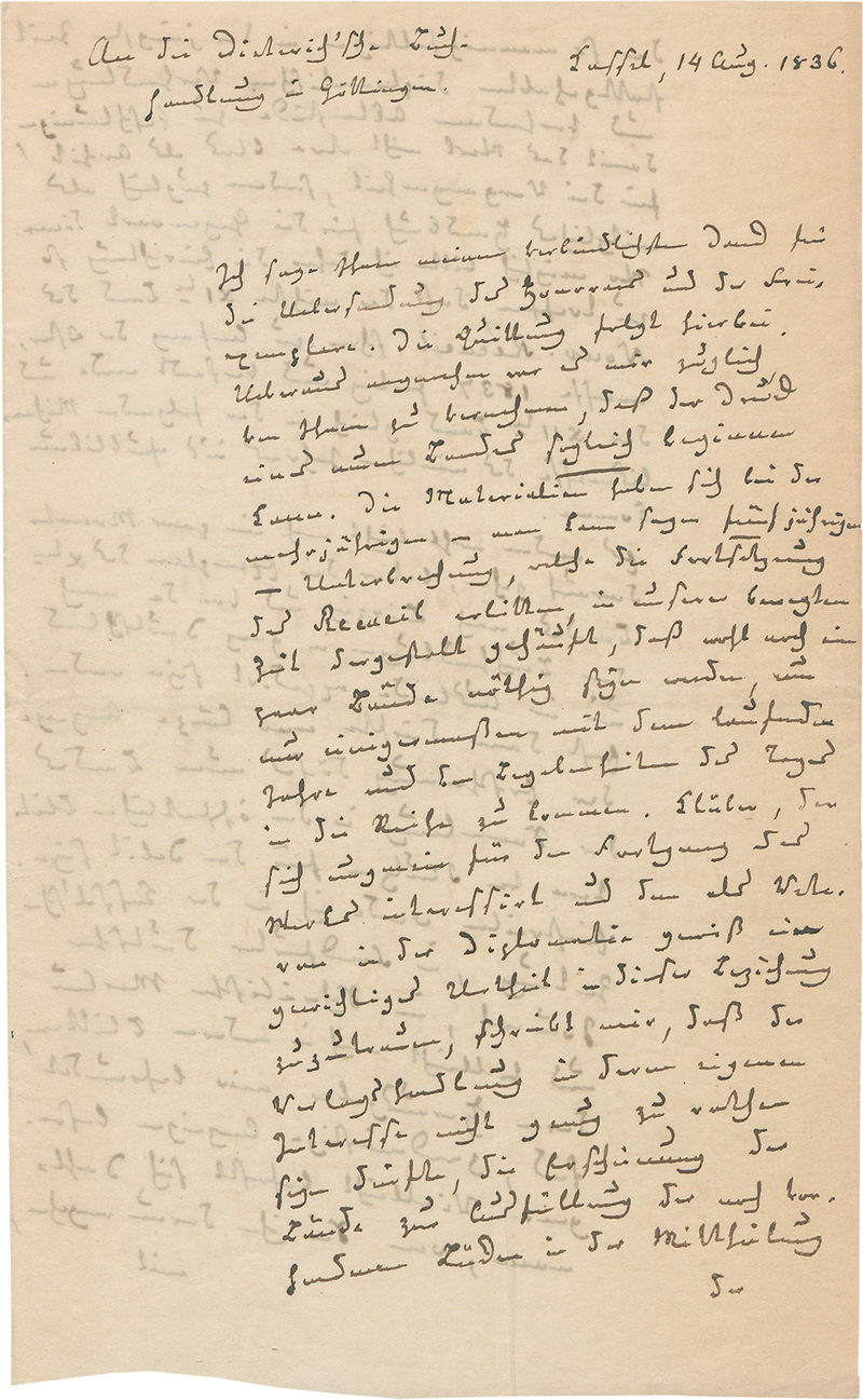 Lot 2455, Auction  128, Murhard, Friedrich, Brief an die Dieterichsche Buchhandlung in Göttingen. 1836