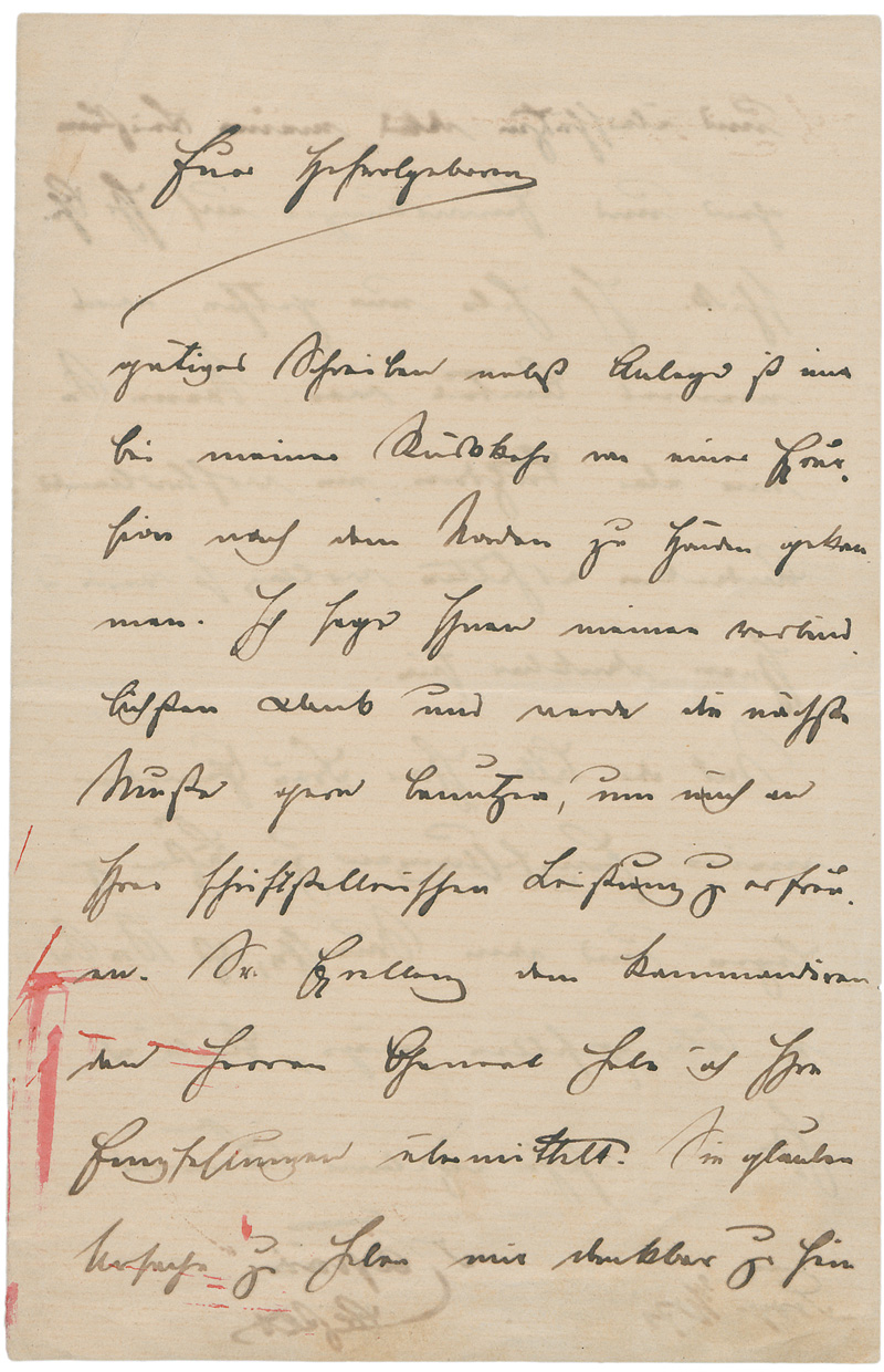 Lot 2464, Auction  128, Caprivi, Leo Graf von, Brief an einen Schriftsteller. 1871