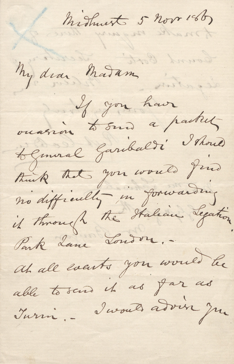 Lot 2465, Auction  128, Cobden, Richard, Brief an Madame Schwabe. 1861