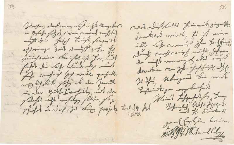 Lot 2492, Auction  128, Wartensleben, Alexander Hermann Graf von, Eigenhändiger Brief an einen Direktor des Geheimen Rates. 1703