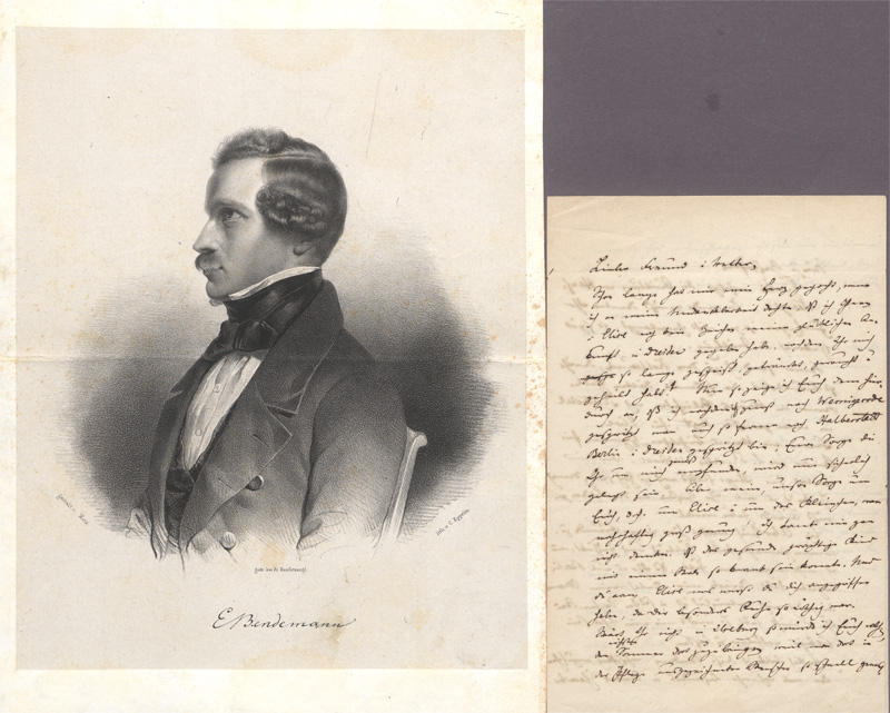 Lot 2497, Auction  128, Bendemann, Eduard, Brief an einen Verwandten. Dresden 1849