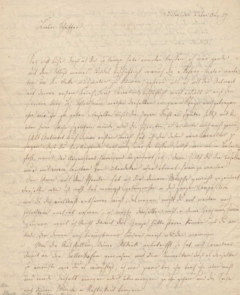 Lot 2502, Auction  128, Eberle, Adam, Brief aus München an Schäffer